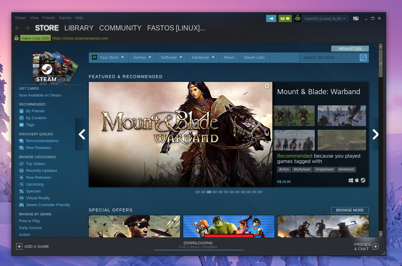Steam Flathub Dicas Fast OS